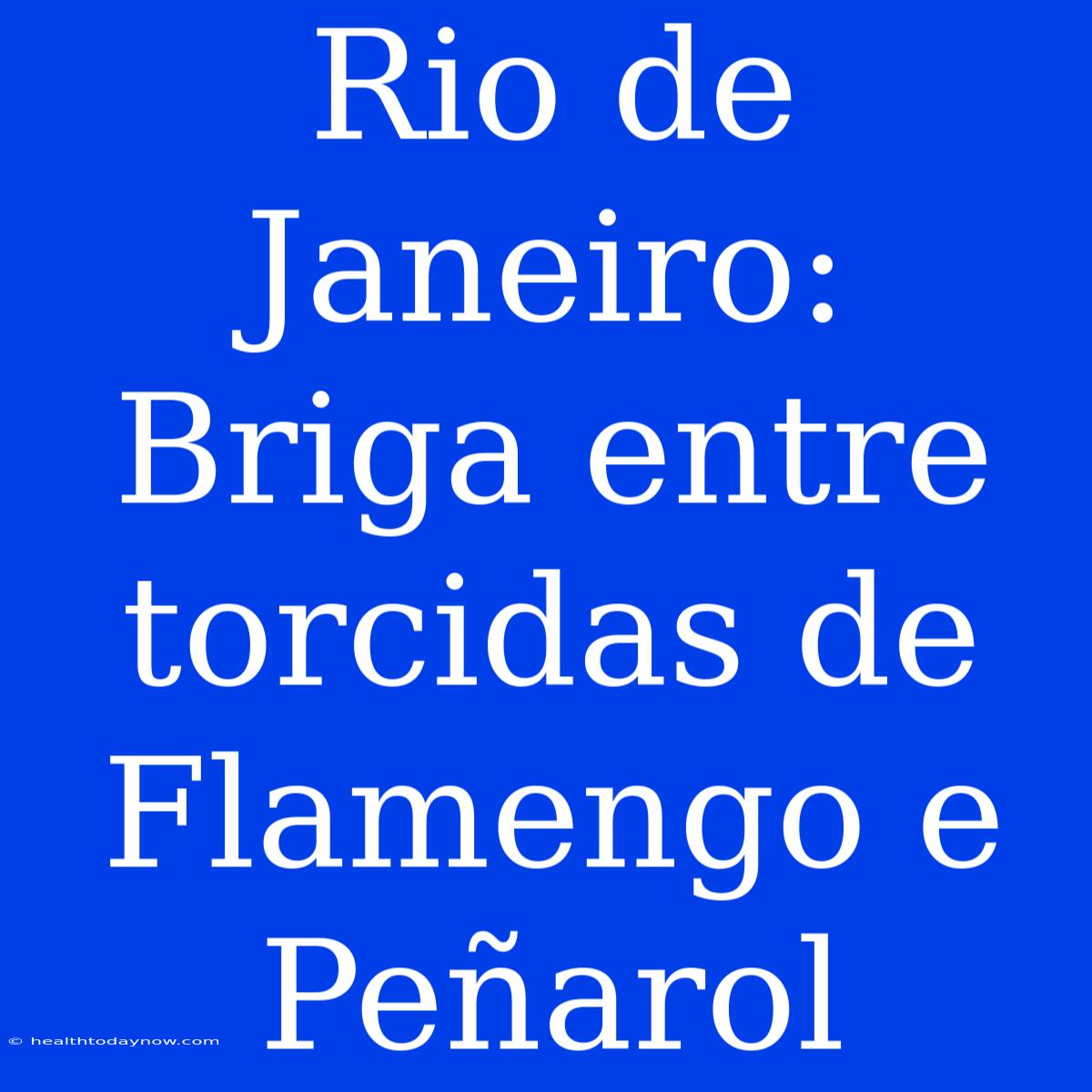 Rio De Janeiro: Briga Entre Torcidas De Flamengo E Peñarol