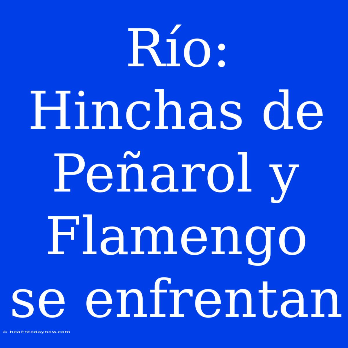 Río:  Hinchas De Peñarol Y Flamengo Se Enfrentan