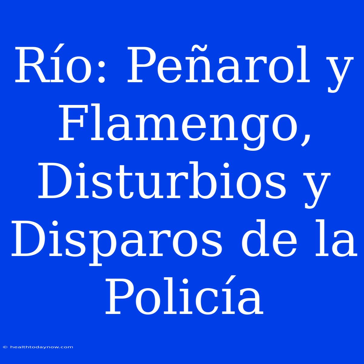 Río: Peñarol Y Flamengo, Disturbios Y Disparos De La Policía