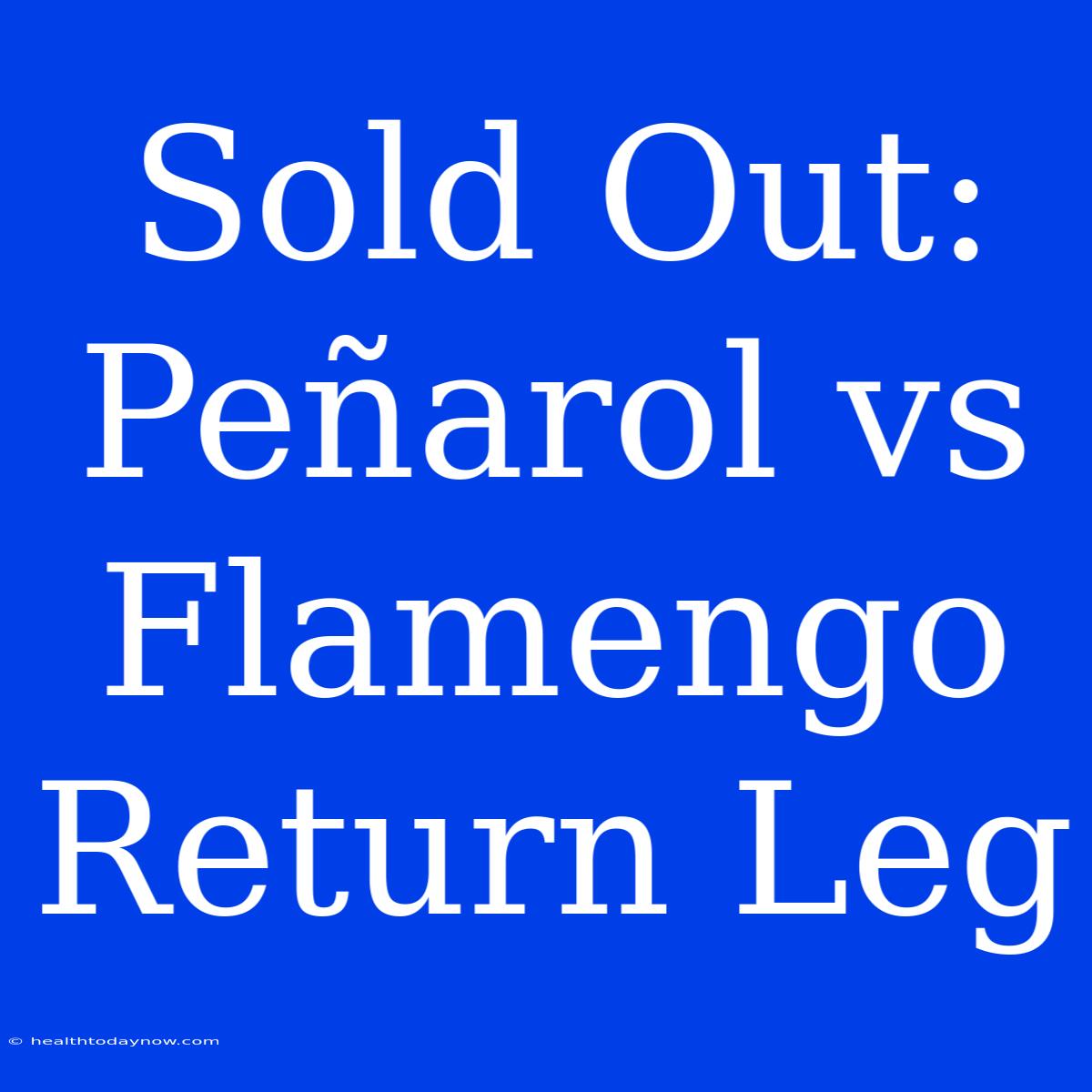 Sold Out: Peñarol Vs Flamengo Return Leg