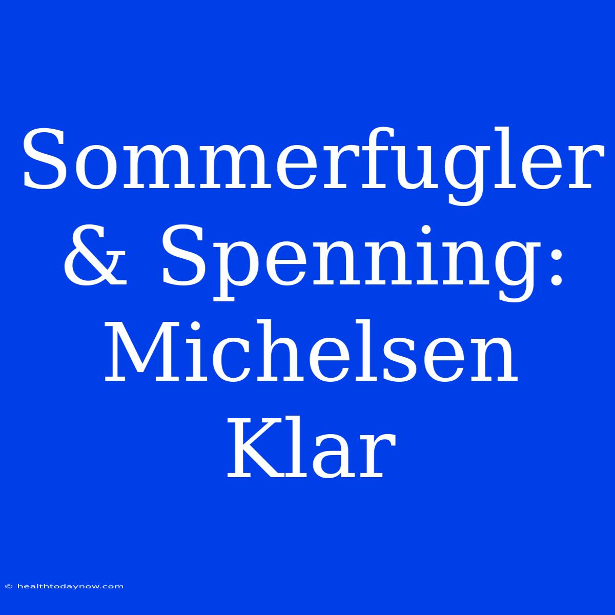 Sommerfugler & Spenning: Michelsen Klar