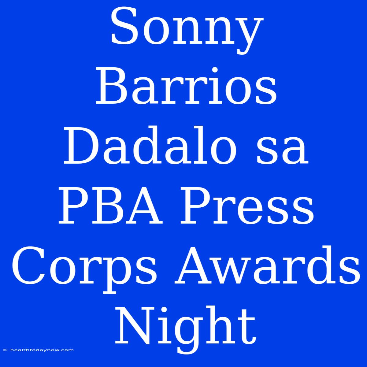 Sonny Barrios Dadalo Sa PBA Press Corps Awards Night