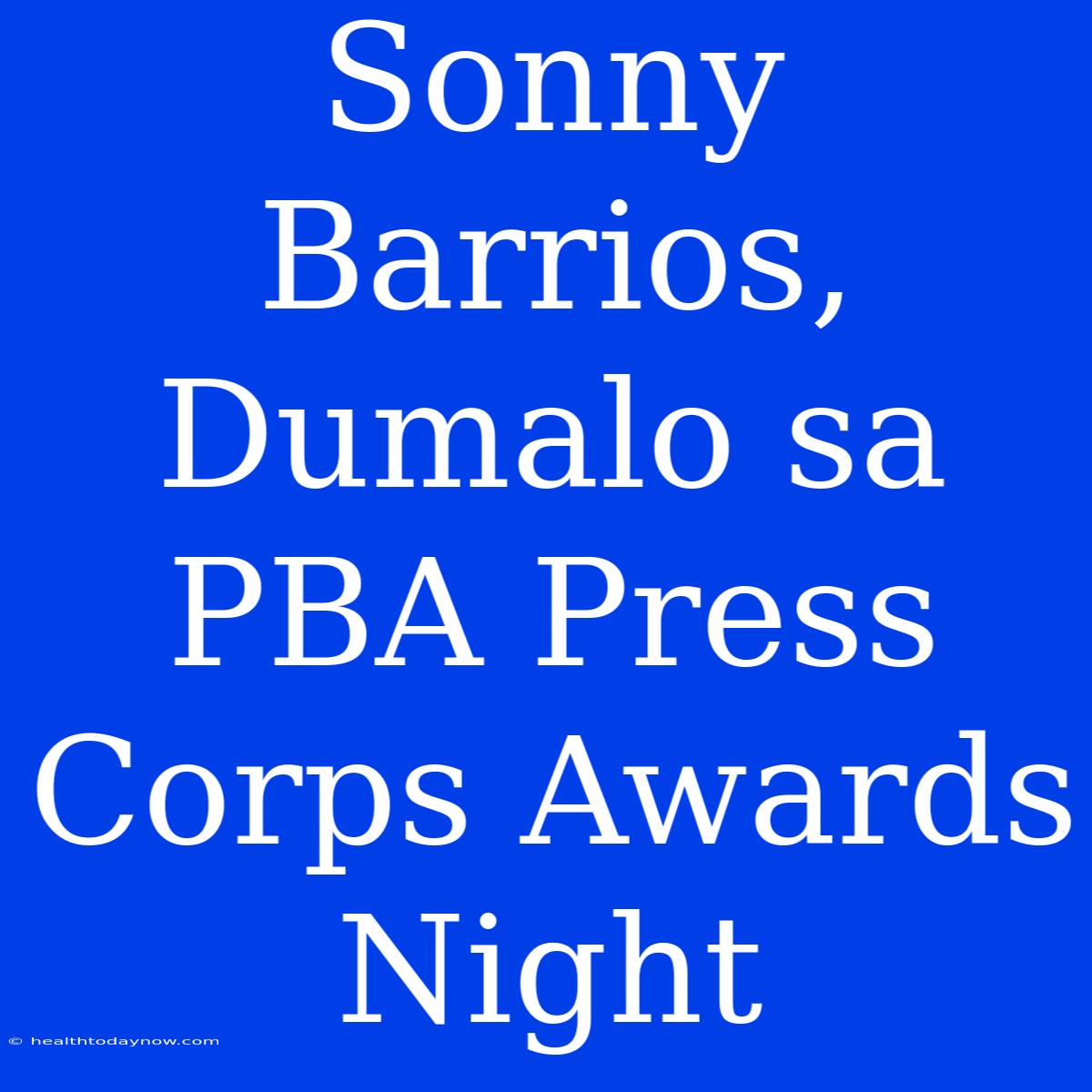 Sonny Barrios, Dumalo Sa PBA Press Corps Awards Night