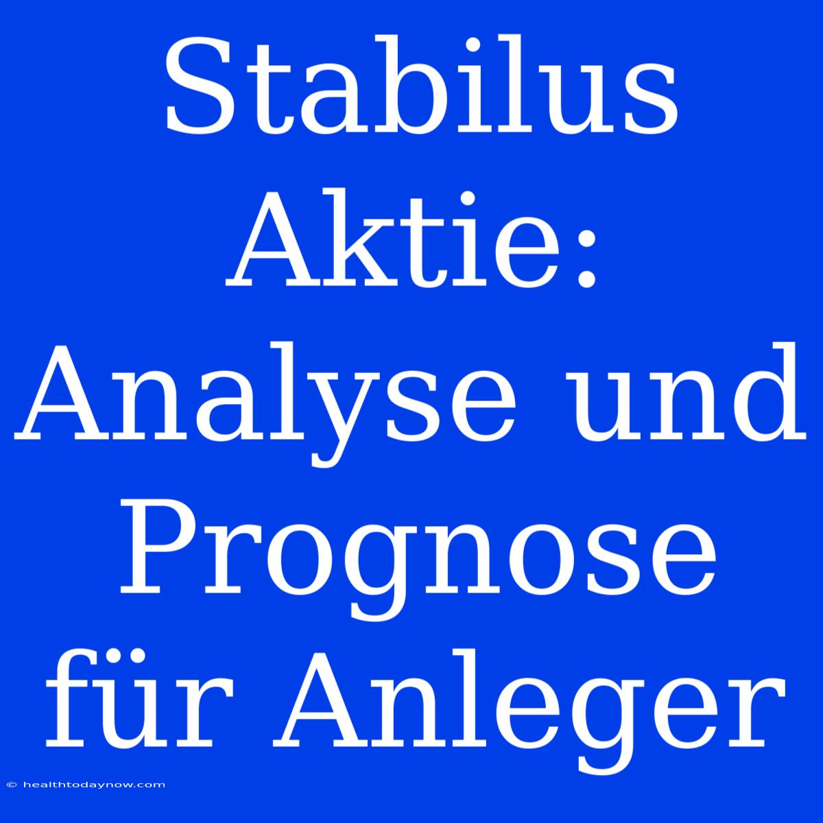 Stabilus Aktie: Analyse Und Prognose Für Anleger