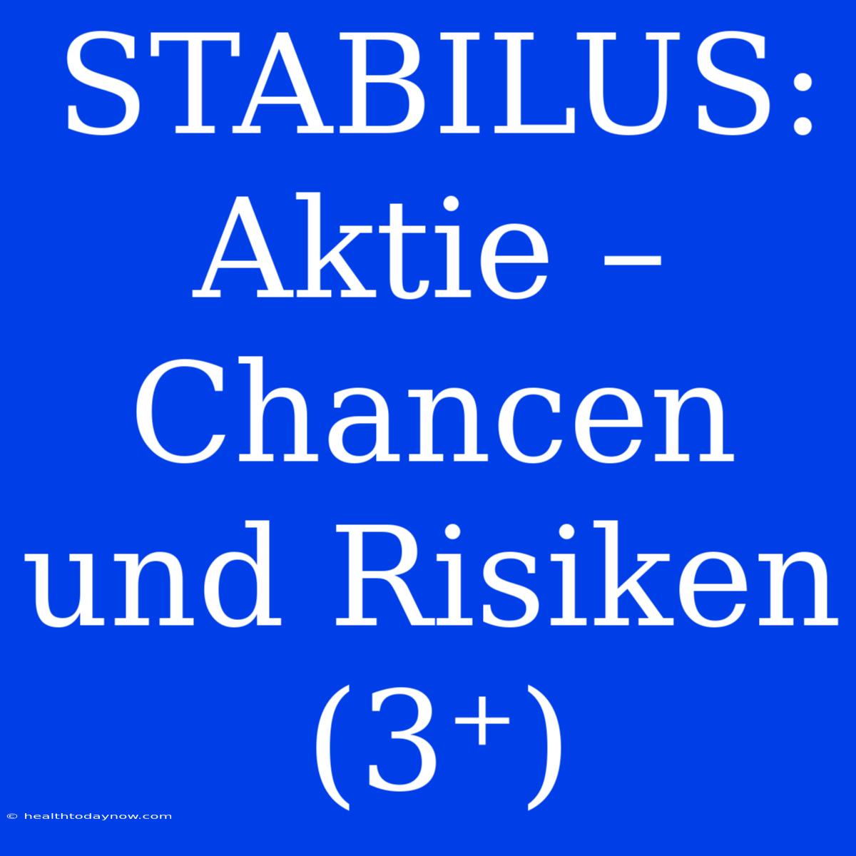 STABILUS: Aktie – Chancen Und Risiken (3⁺)