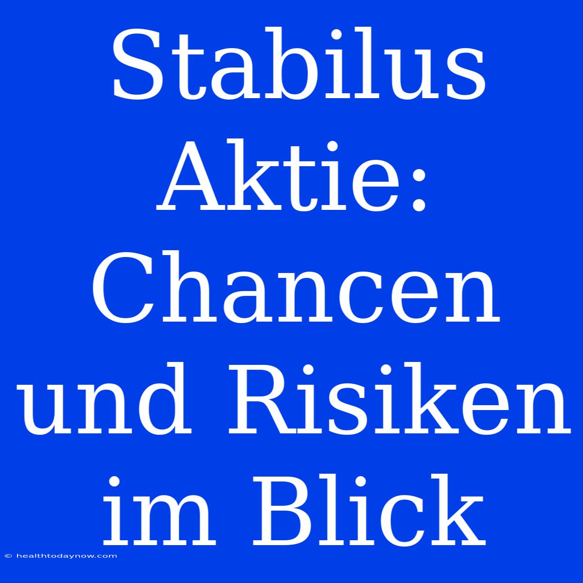 Stabilus Aktie: Chancen Und Risiken Im Blick