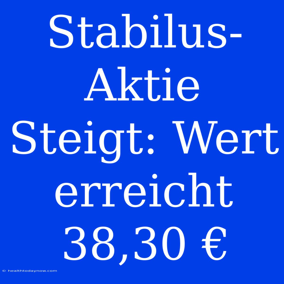 Stabilus-Aktie Steigt: Wert Erreicht 38,30 €