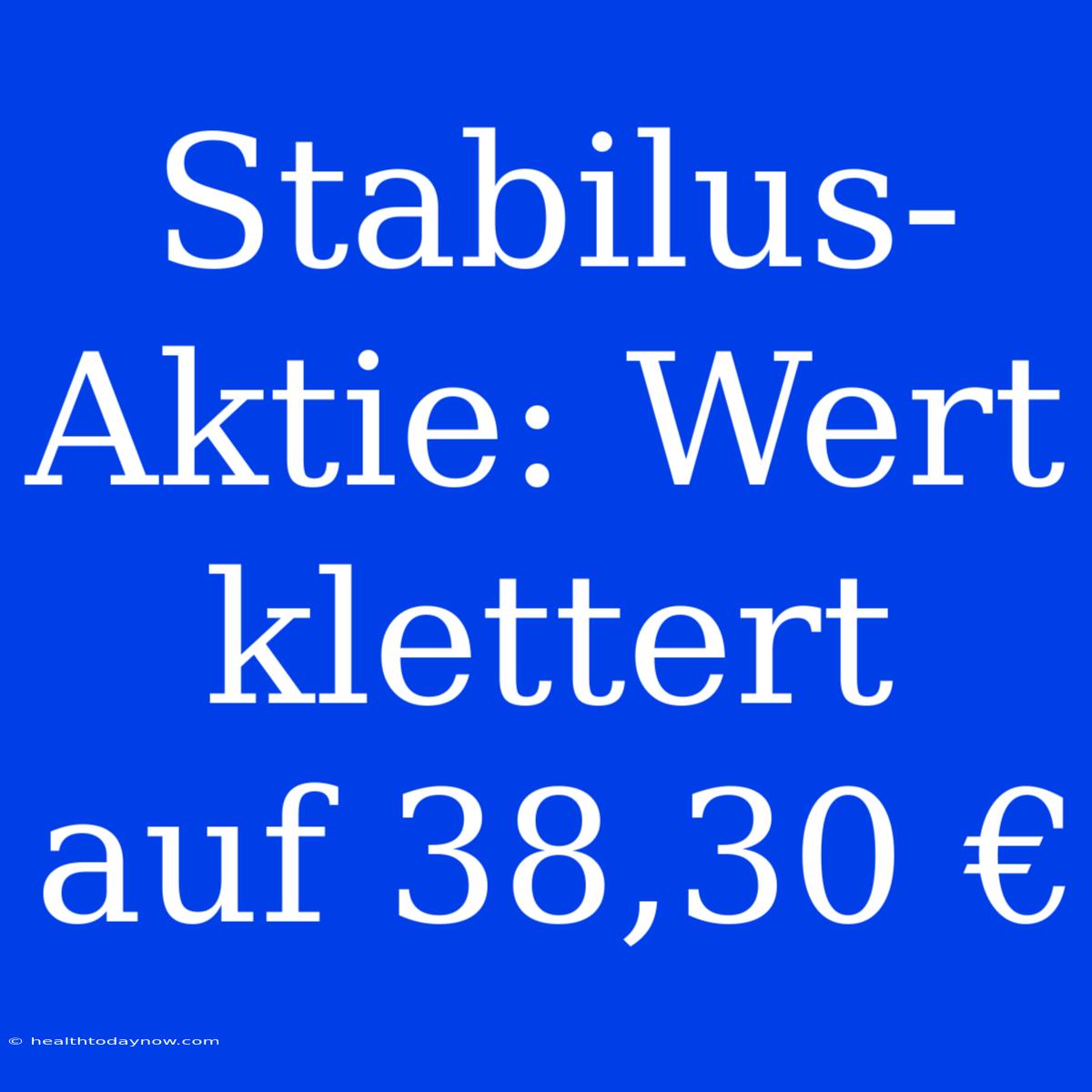 Stabilus-Aktie: Wert Klettert Auf 38,30 €