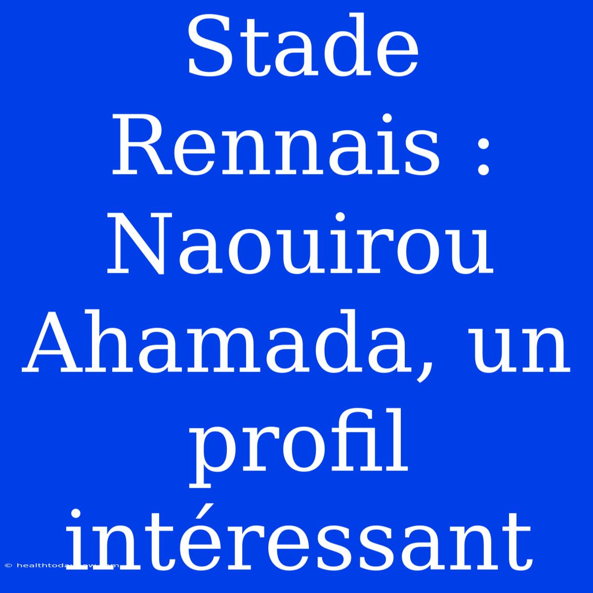 Stade Rennais : Naouirou Ahamada, Un Profil Intéressant