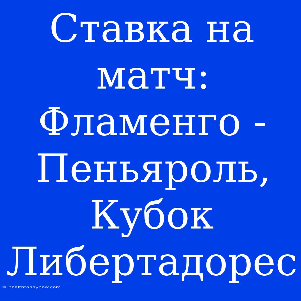 Ставка На Матч: Фламенго - Пеньяроль, Кубок Либертадорес