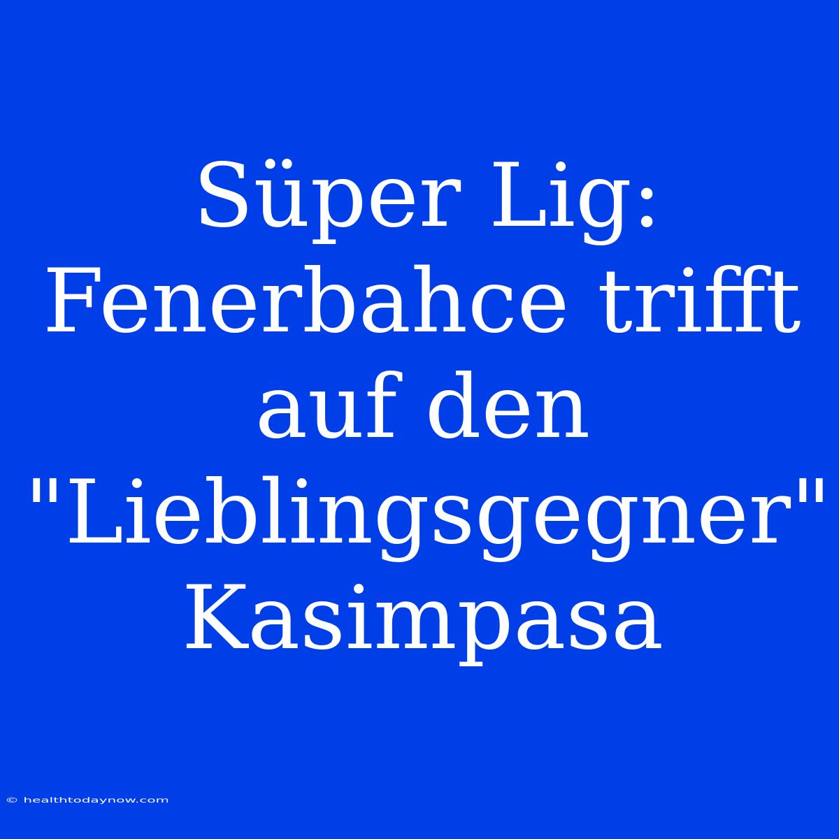 Süper Lig: Fenerbahce Trifft Auf Den 