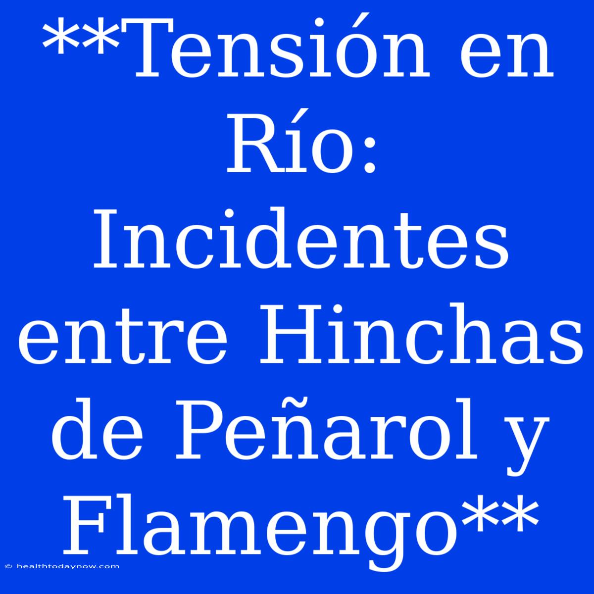 **Tensión En Río: Incidentes Entre Hinchas De Peñarol Y Flamengo**