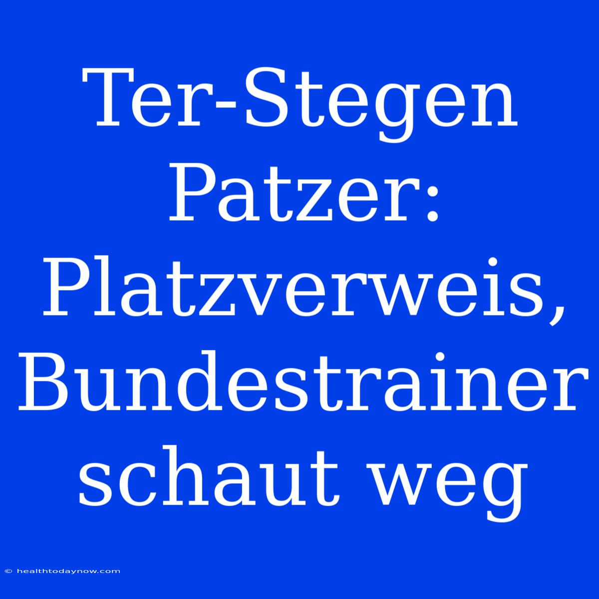 Ter-Stegen Patzer: Platzverweis, Bundestrainer Schaut Weg