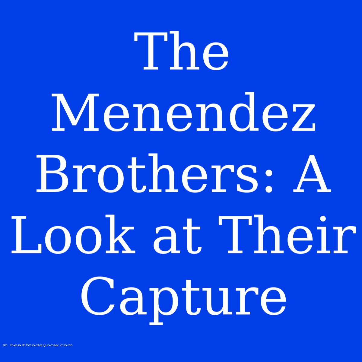 The Menendez Brothers: A Look At Their Capture 