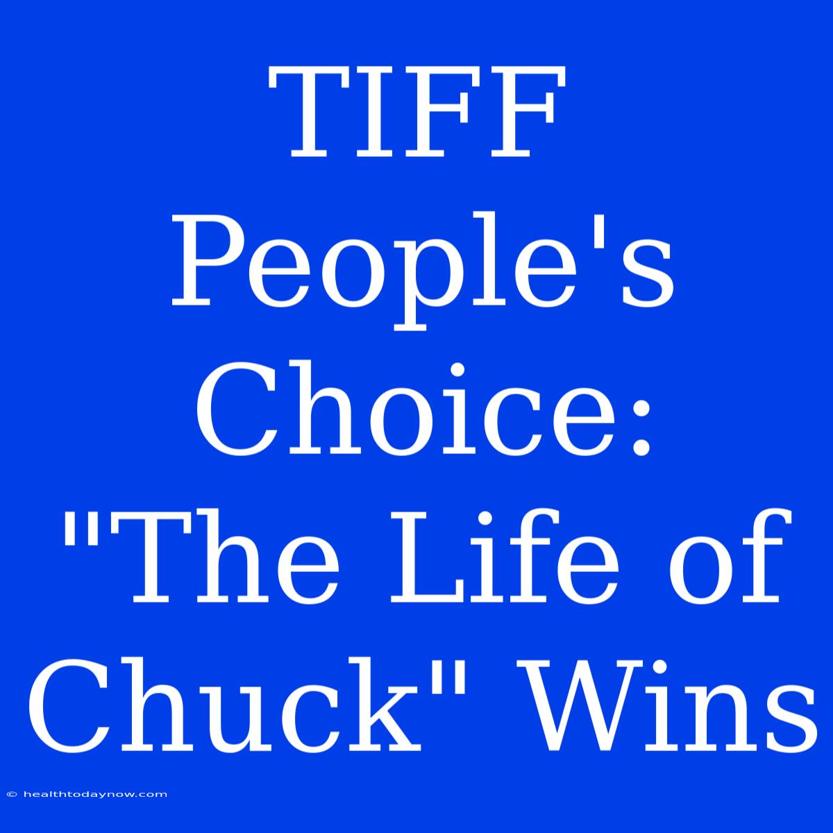 TIFF People's Choice: 