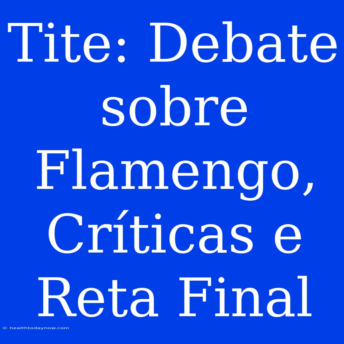 Tite: Debate Sobre Flamengo, Críticas E Reta Final 