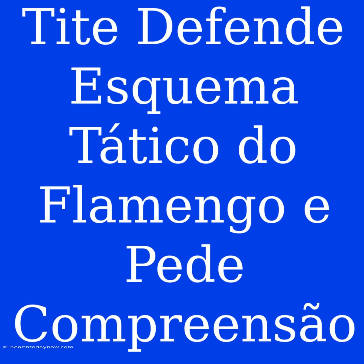 Tite Defende Esquema Tático Do Flamengo E Pede Compreensão