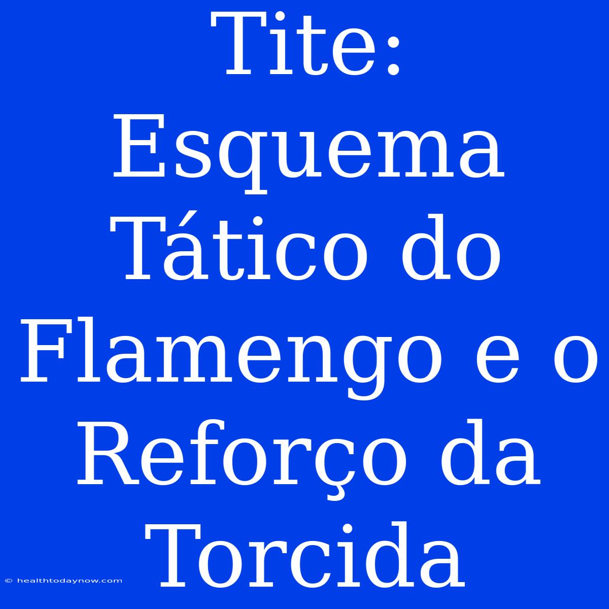 Tite: Esquema Tático Do Flamengo E O Reforço Da Torcida