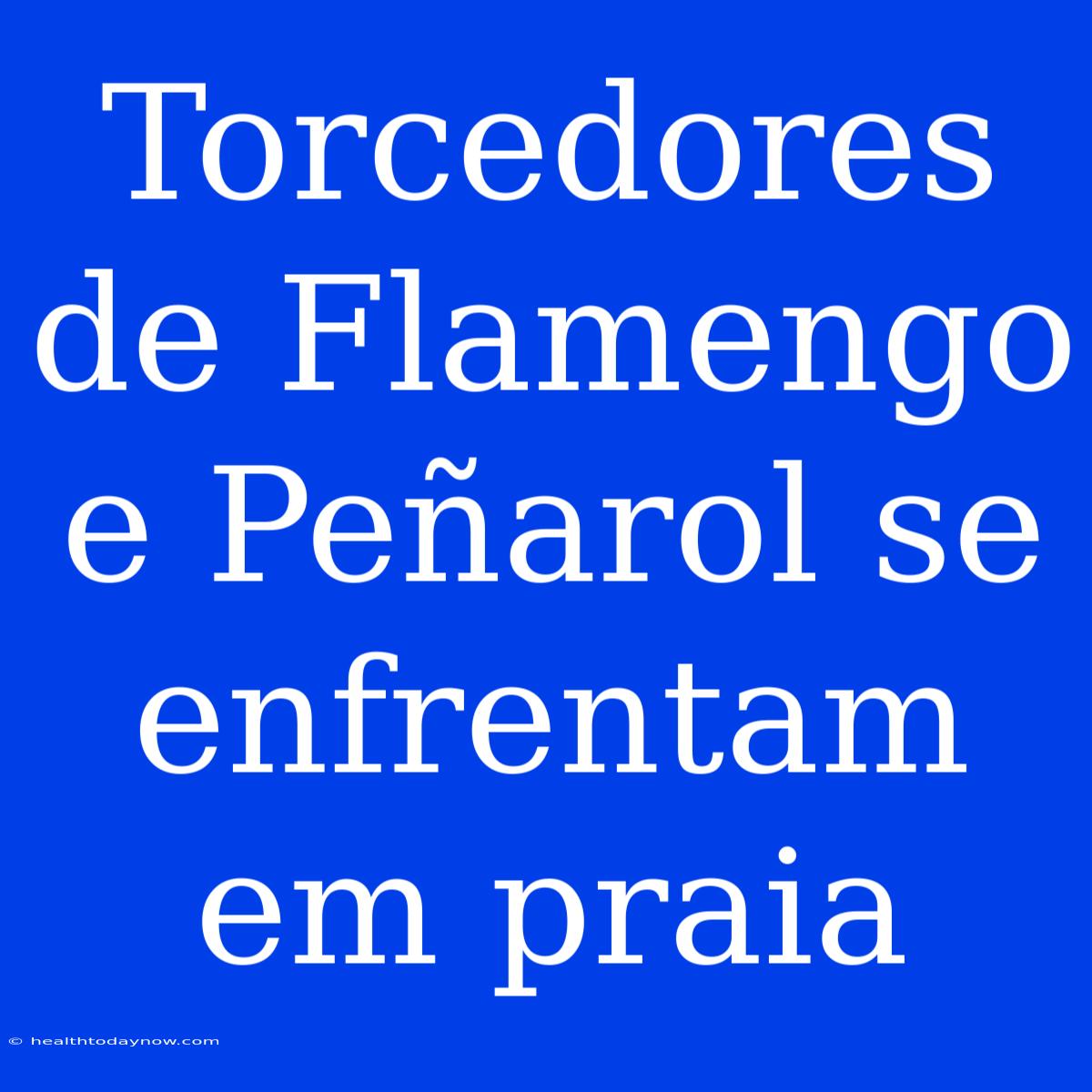 Torcedores De Flamengo E Peñarol Se Enfrentam Em Praia