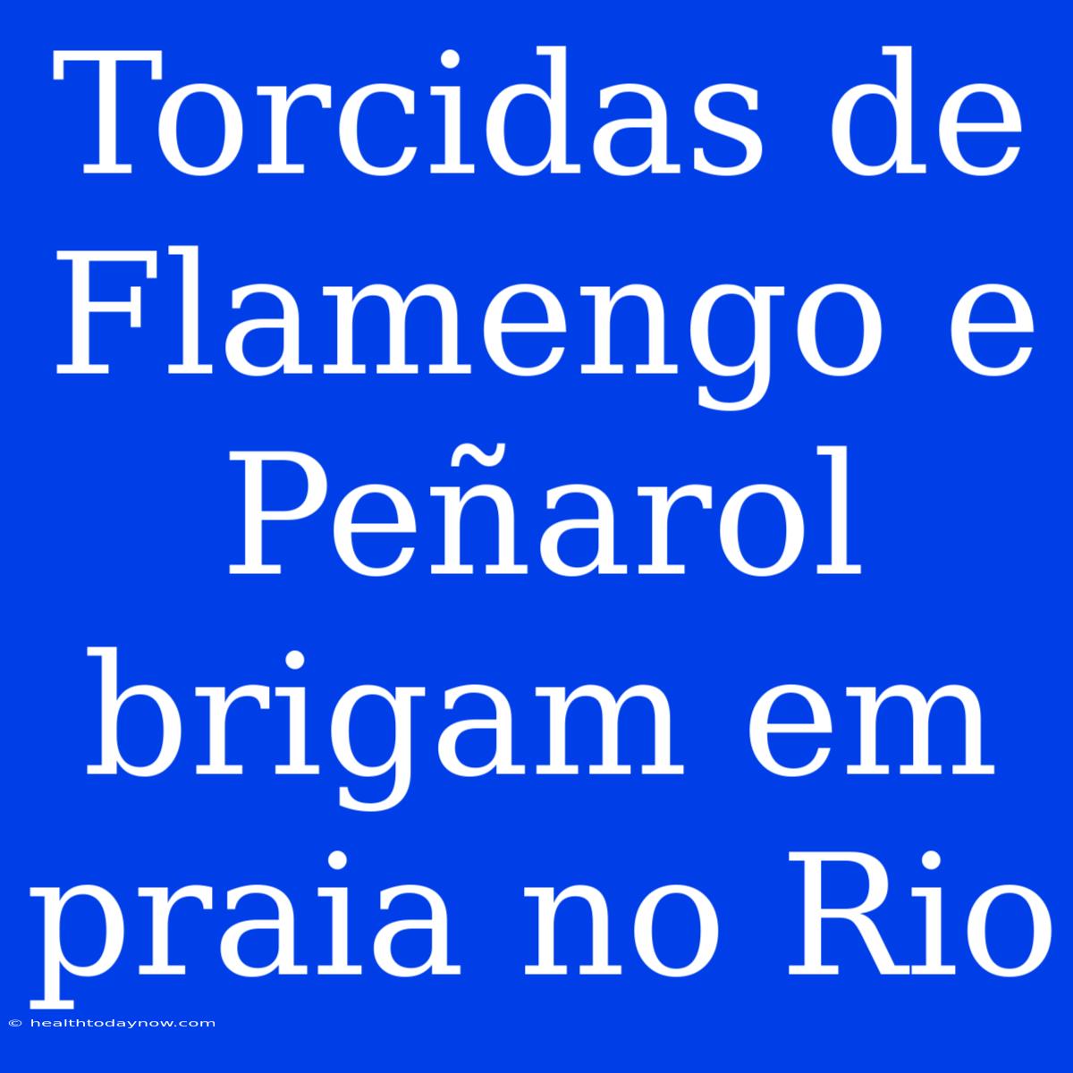 Torcidas De Flamengo E Peñarol Brigam Em Praia No Rio