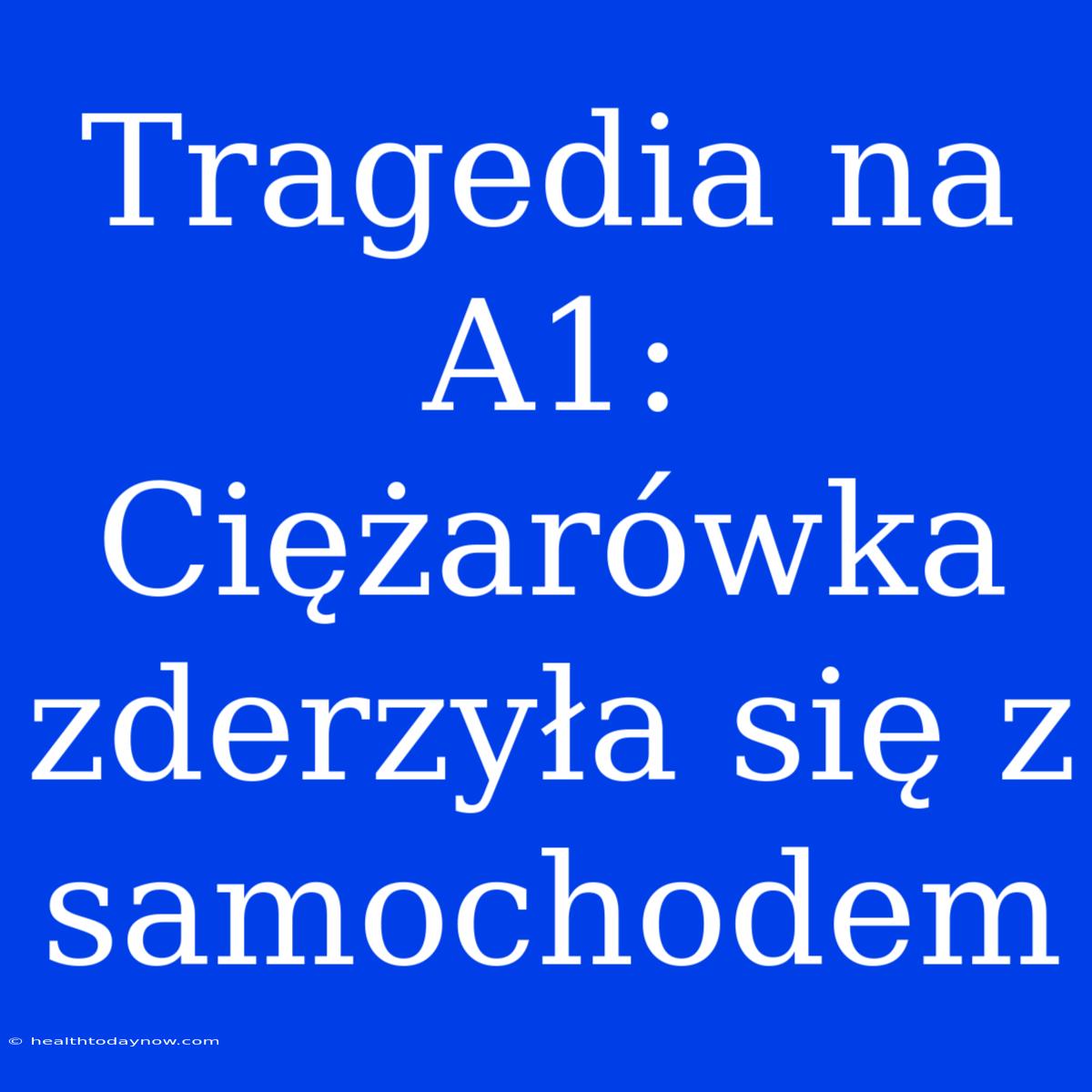 Tragedia Na A1: Ciężarówka Zderzyła Się Z Samochodem