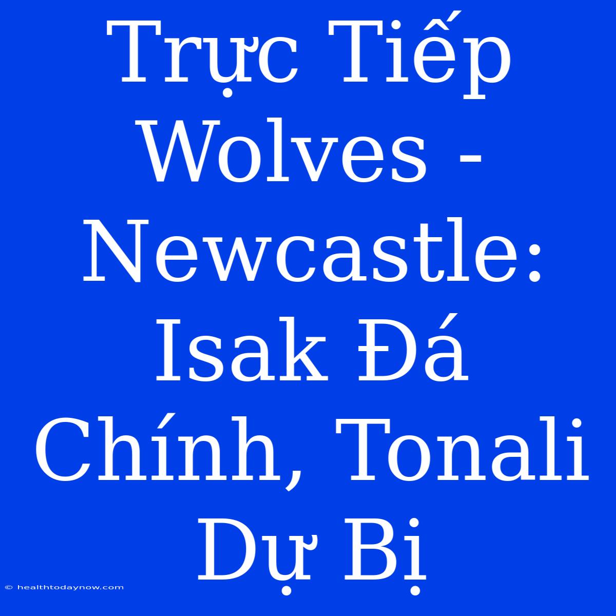 Trực Tiếp Wolves - Newcastle: Isak Đá Chính, Tonali Dự Bị