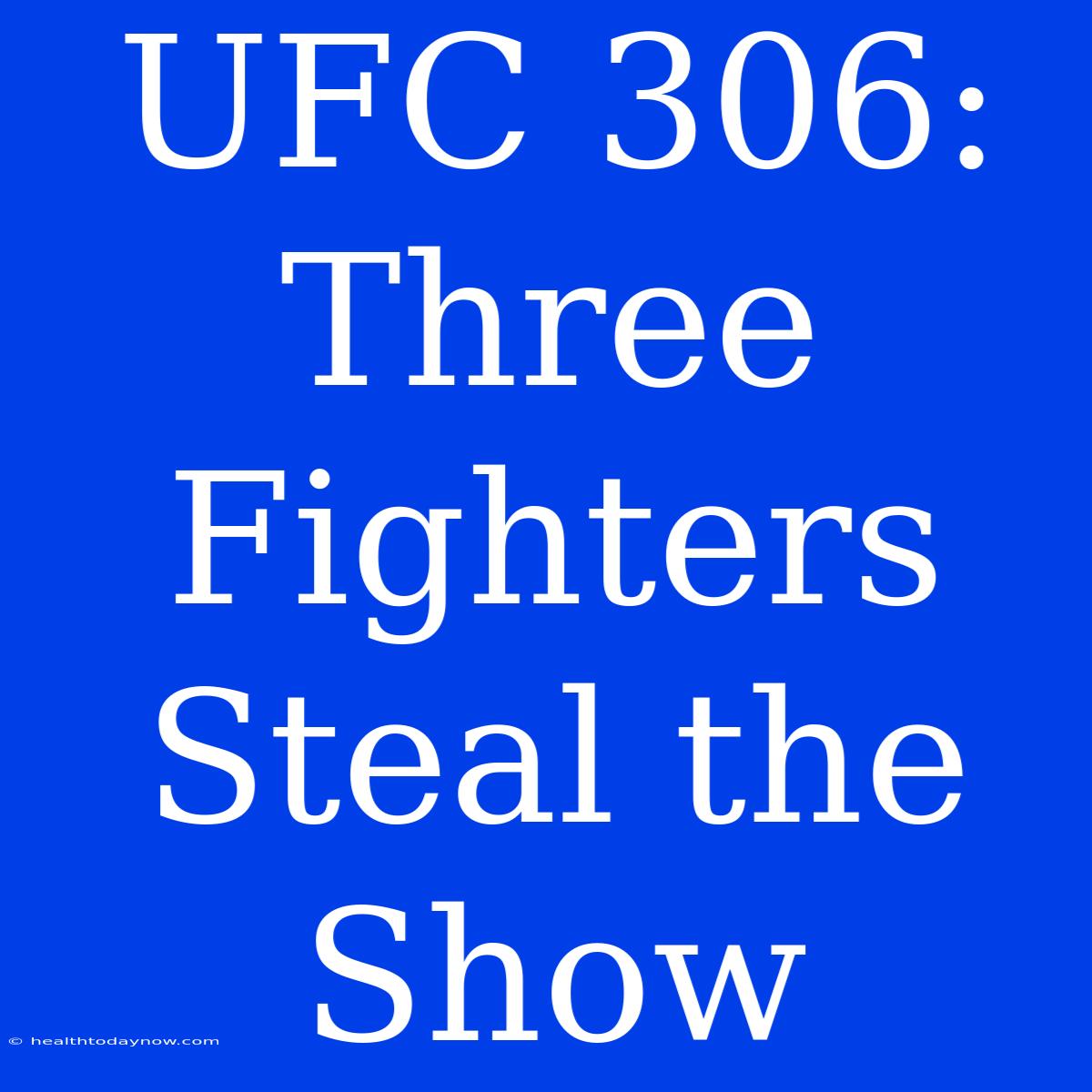 UFC 306:  Three Fighters Steal The Show