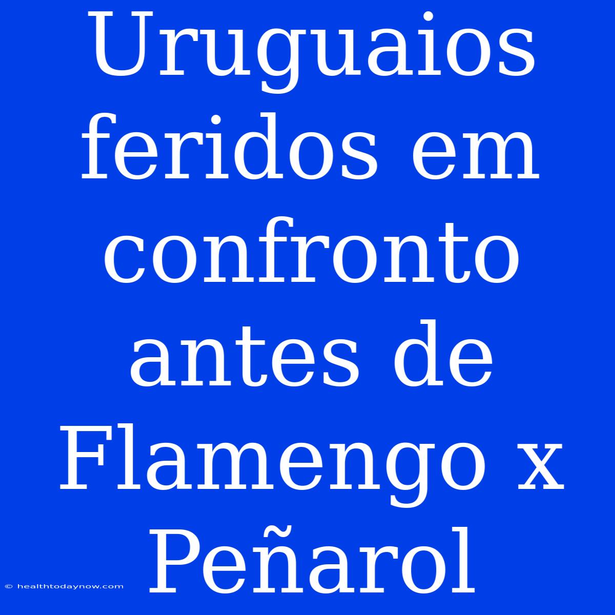 Uruguaios Feridos Em Confronto Antes De Flamengo X Peñarol