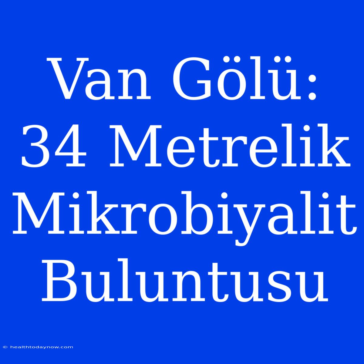 Van Gölü: 34 Metrelik Mikrobiyalit Buluntusu