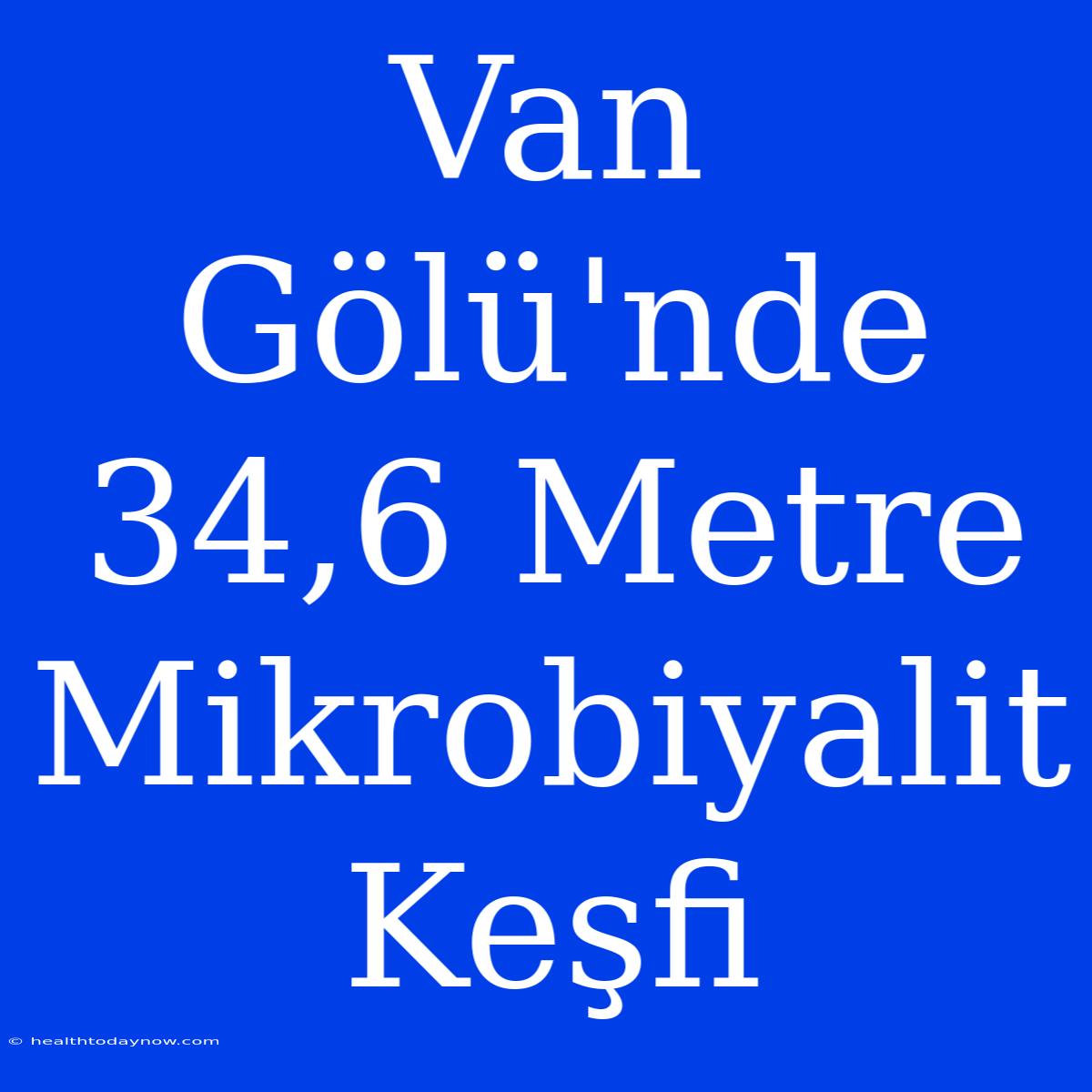 Van Gölü'nde 34,6 Metre Mikrobiyalit Keşfi