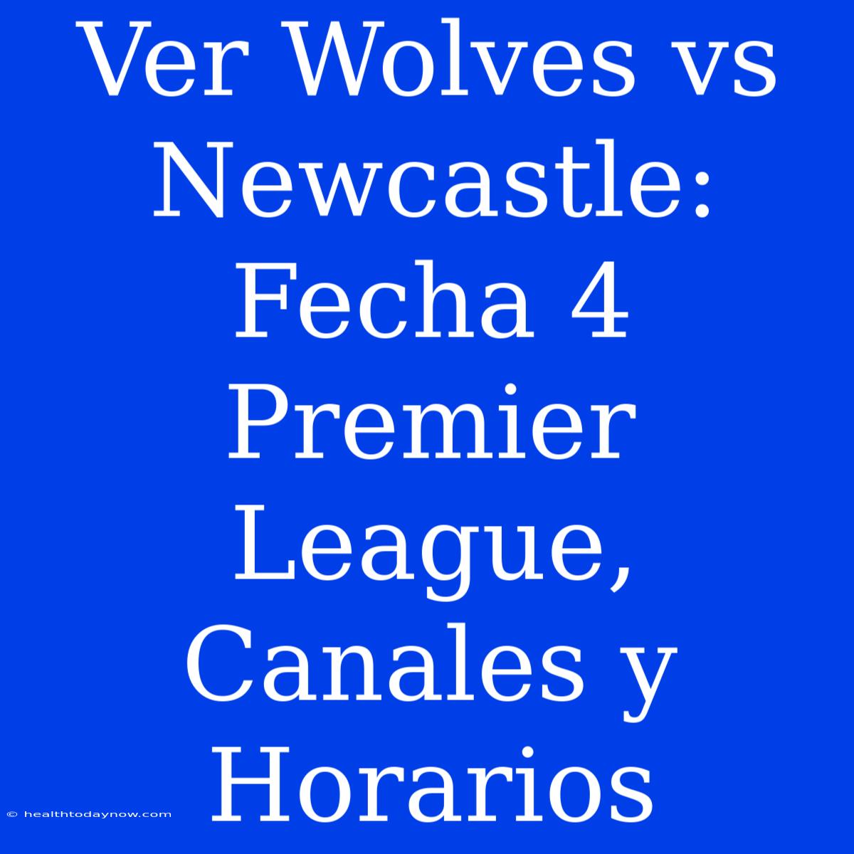 Ver Wolves Vs Newcastle: Fecha 4 Premier League, Canales Y Horarios