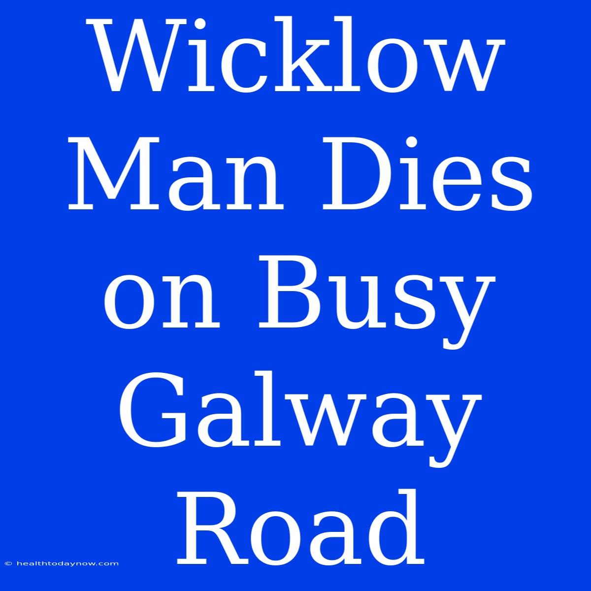 Wicklow Man Dies On Busy Galway Road