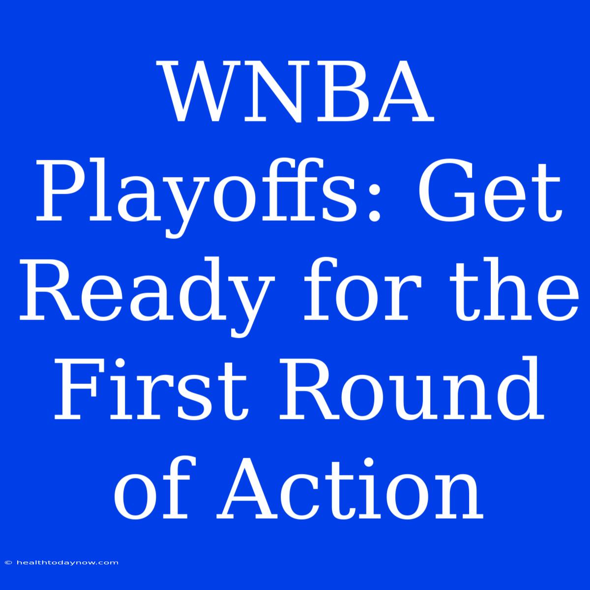 WNBA Playoffs: Get Ready For The First Round Of Action