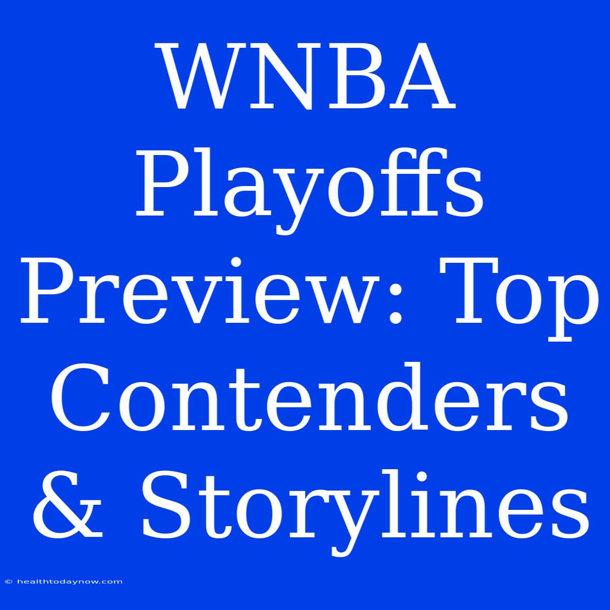 WNBA Playoffs Preview: Top Contenders & Storylines