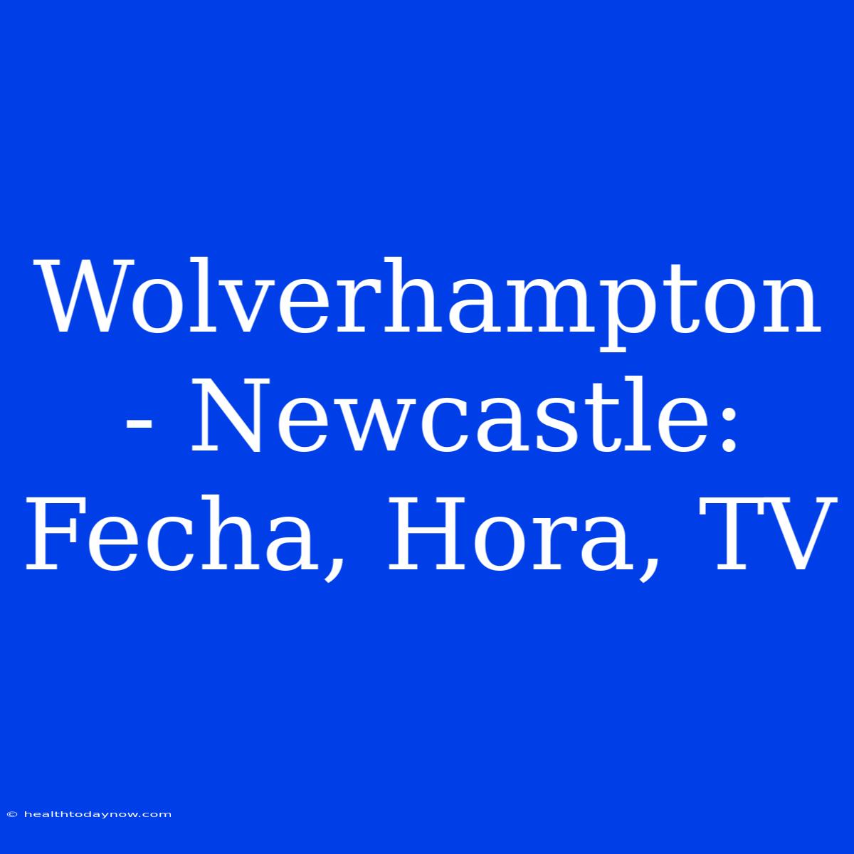 Wolverhampton - Newcastle: Fecha, Hora, TV