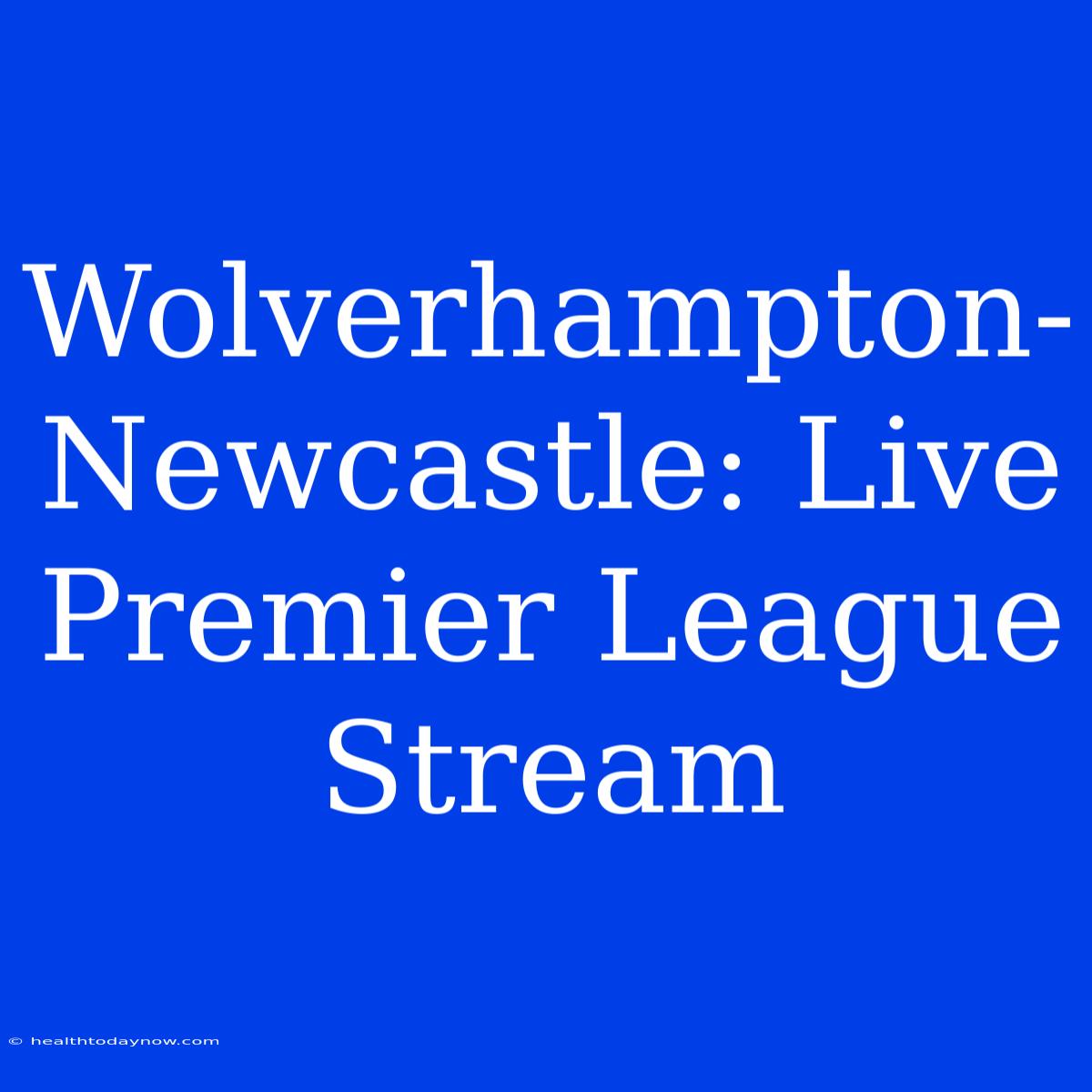 Wolverhampton-Newcastle: Live Premier League Stream