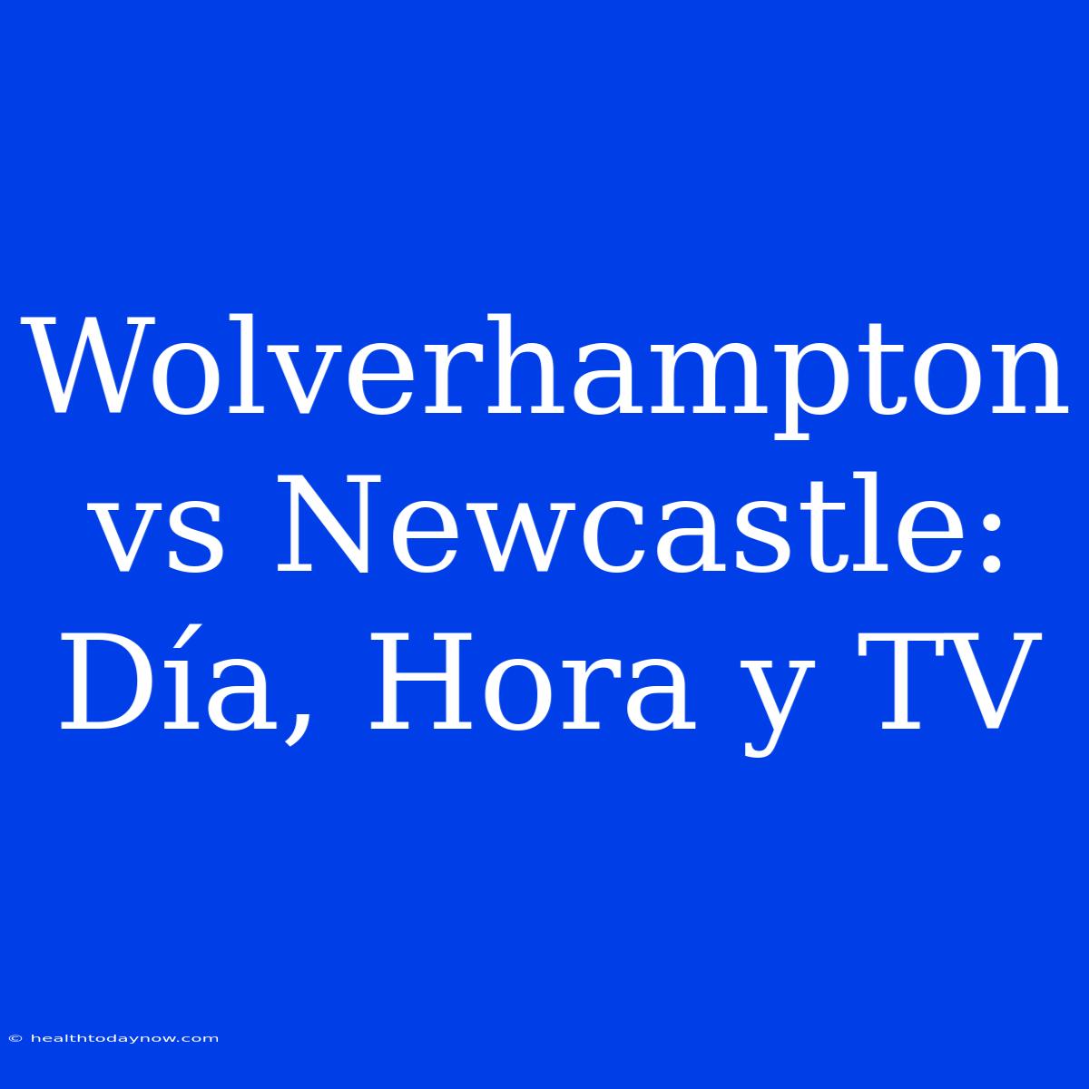 Wolverhampton Vs Newcastle: Día, Hora Y TV