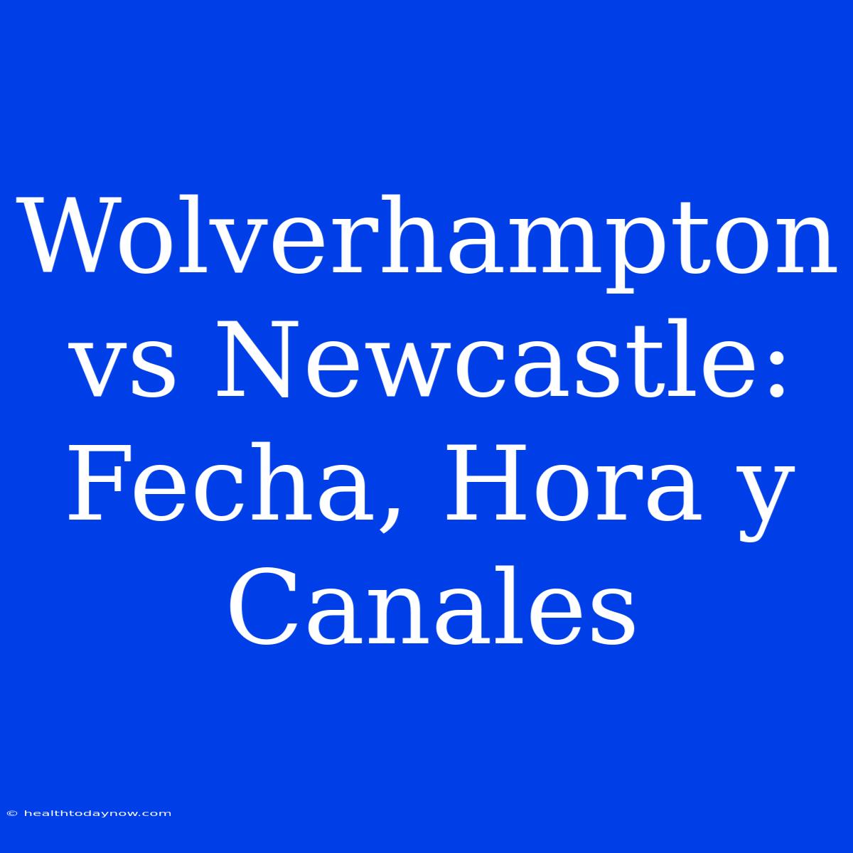 Wolverhampton Vs Newcastle: Fecha, Hora Y Canales 