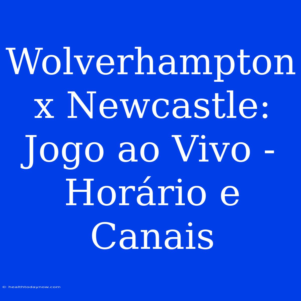 Wolverhampton X Newcastle: Jogo Ao Vivo - Horário E Canais