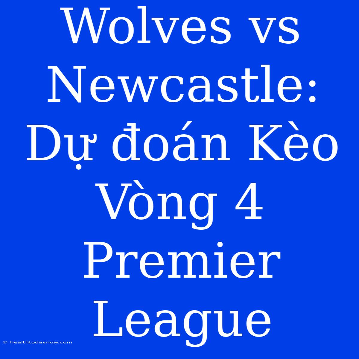 Wolves Vs Newcastle: Dự Đoán Kèo Vòng 4 Premier League