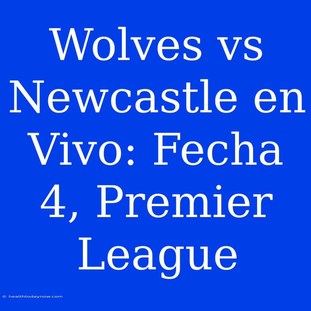 Wolves Vs Newcastle En Vivo: Fecha 4, Premier League