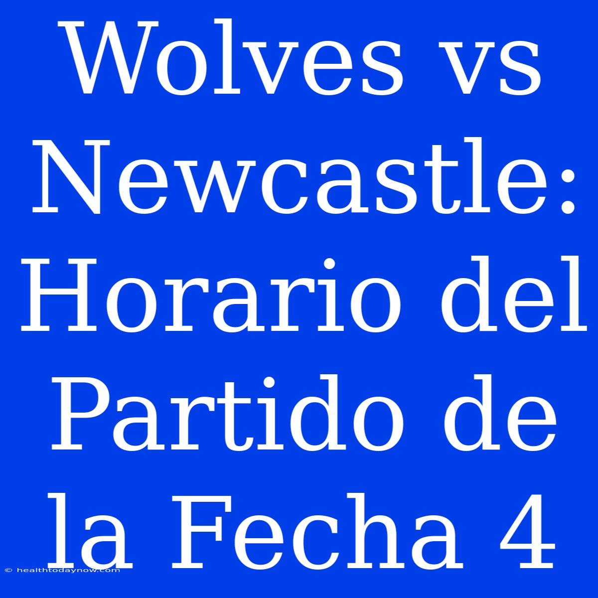 Wolves Vs Newcastle: Horario Del Partido De La Fecha 4