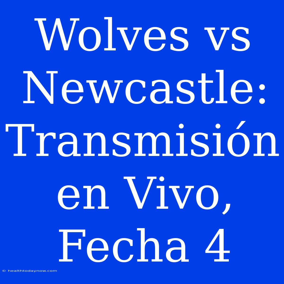 Wolves Vs Newcastle: Transmisión En Vivo, Fecha 4