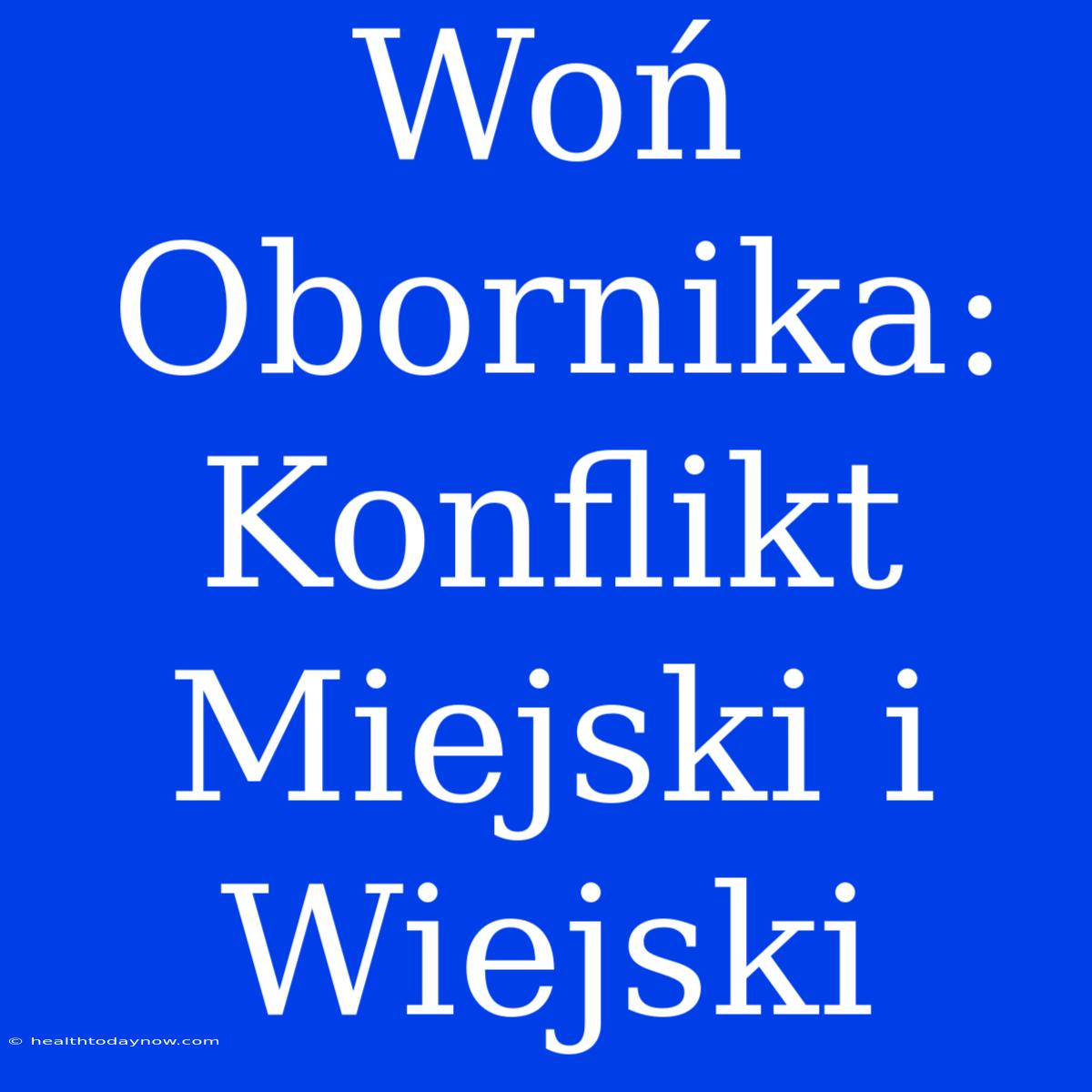 Woń Obornika: Konflikt Miejski I Wiejski