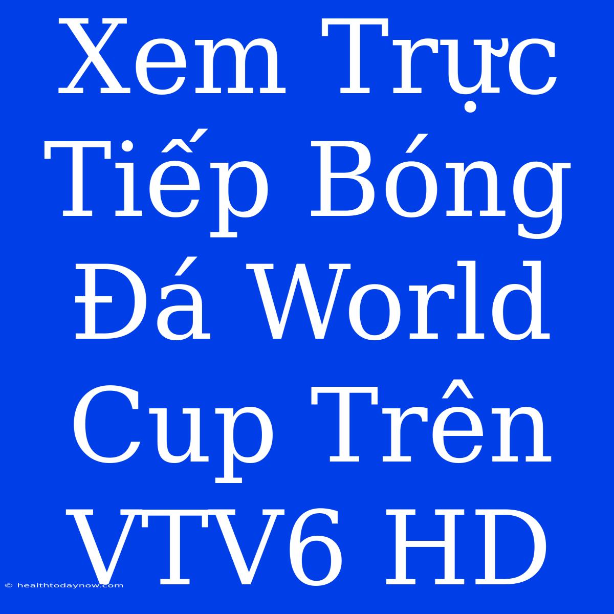 Xem Trực Tiếp Bóng Đá World Cup Trên VTV6 HD