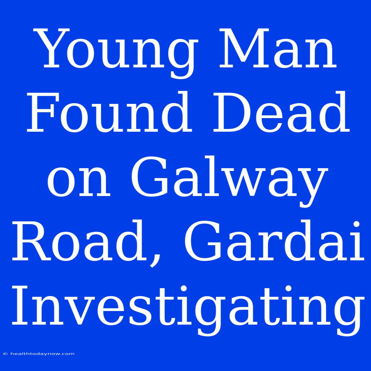 Young Man Found Dead On Galway Road, Gardai Investigating