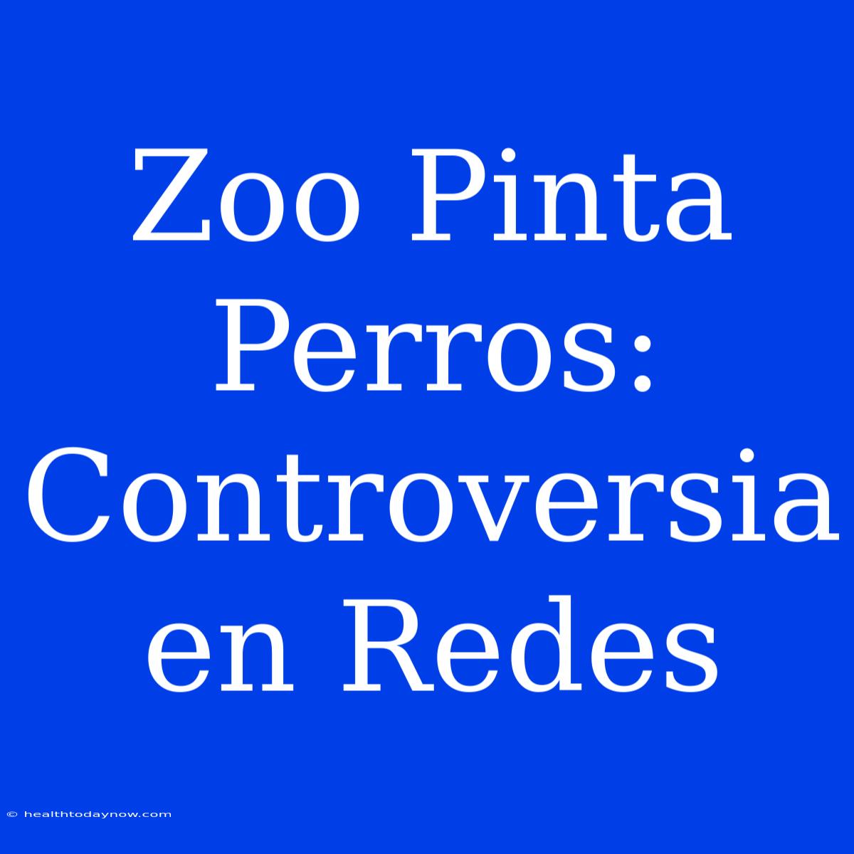 Zoo Pinta Perros: Controversia En Redes